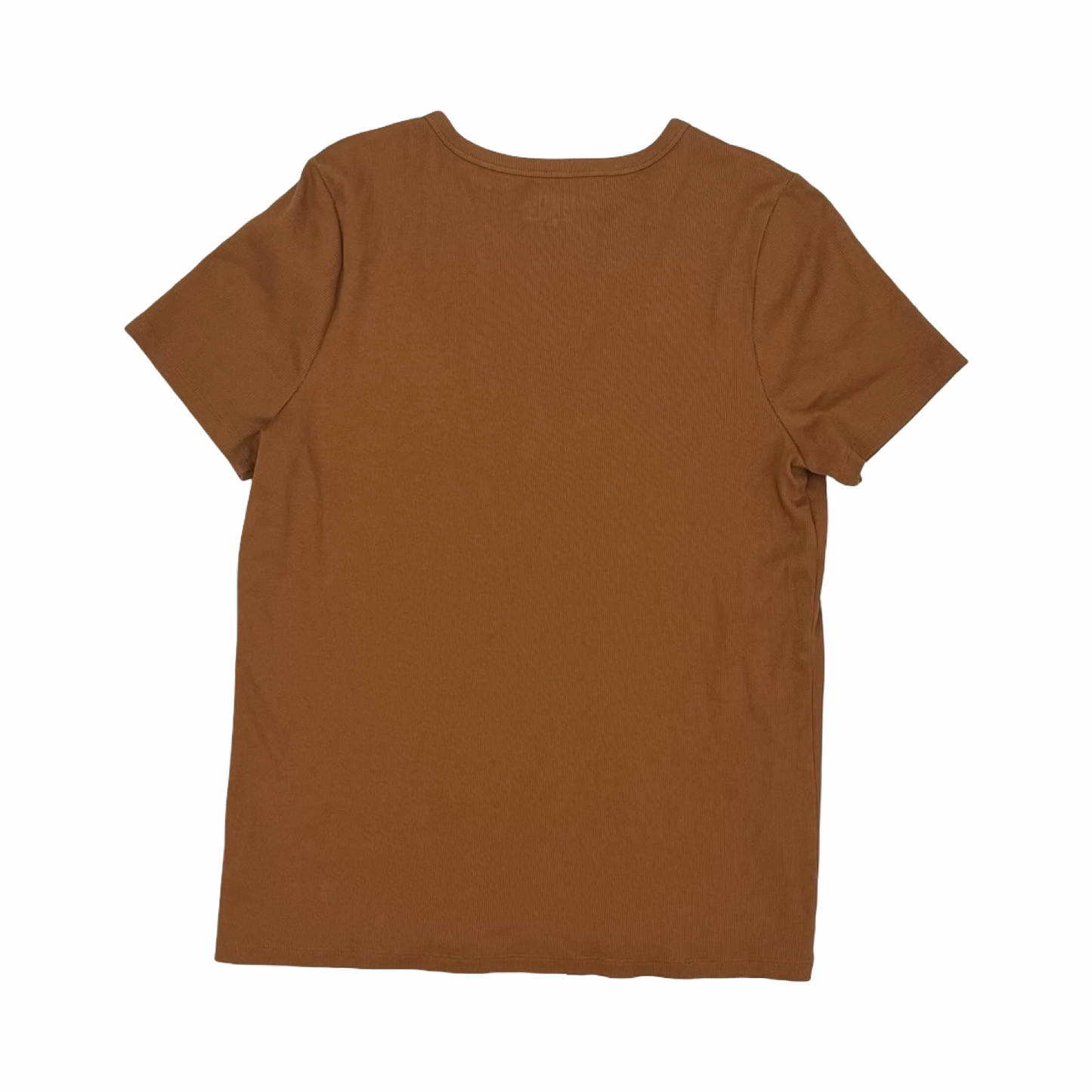 Top Ss Basic By Time And Tru In Brown, Size:Xxl