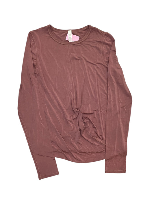 Athletic Top Ls Collar By Lululemon In Pink, Size:S