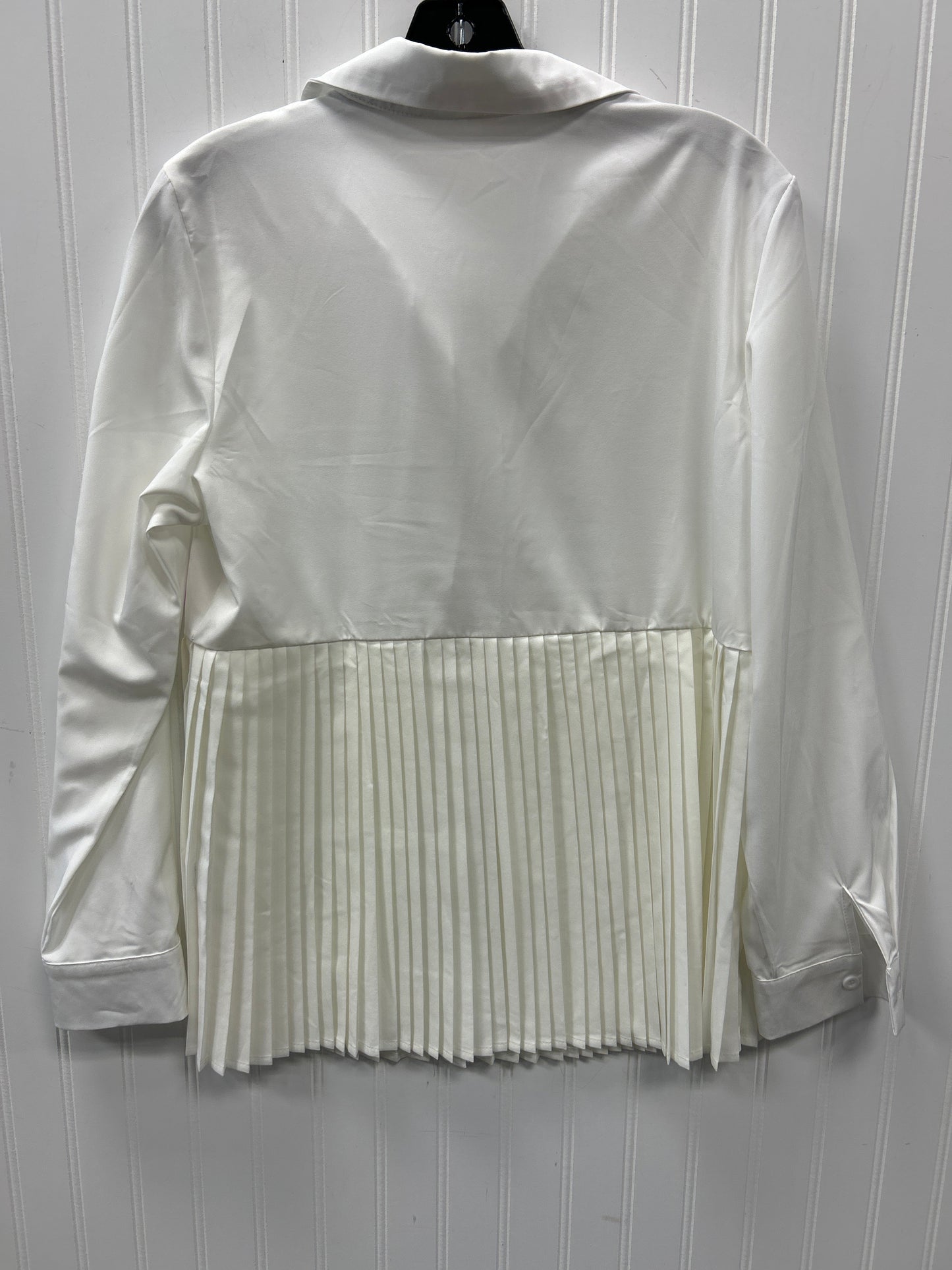 Blouse Ls By Clothes Mentor In White, Size:M