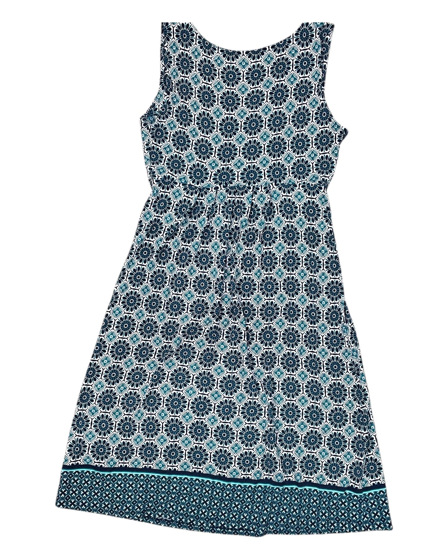 Dress Casual Midi By St Johns Bay In Teal, Size:S