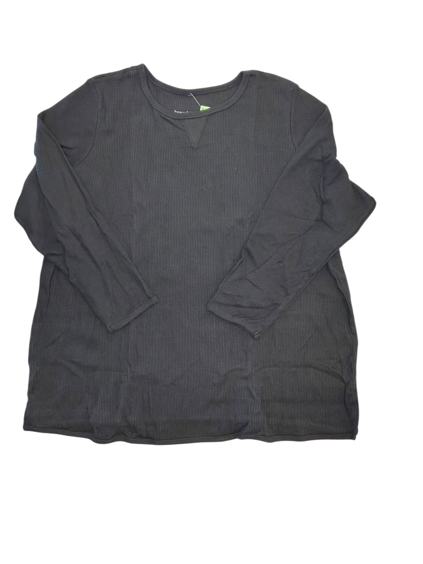 Top Ls Basic By Woman Within In Black, Size:3X