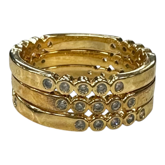 Ring Designer By Kate Spade In Gold, Size:7 -3 Piece Set
