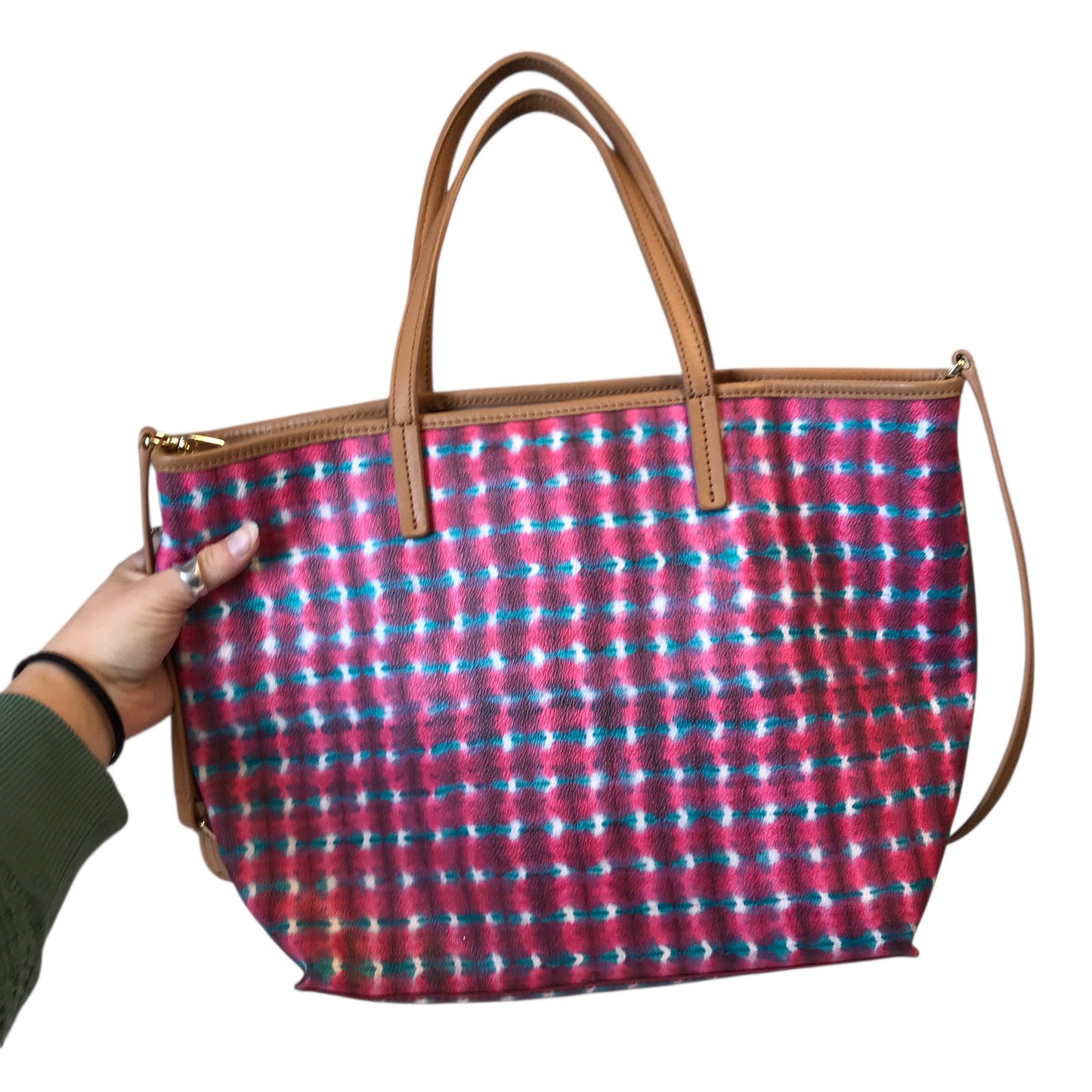 Handbag Designer By Tory Burch In Pink, Size:Medium