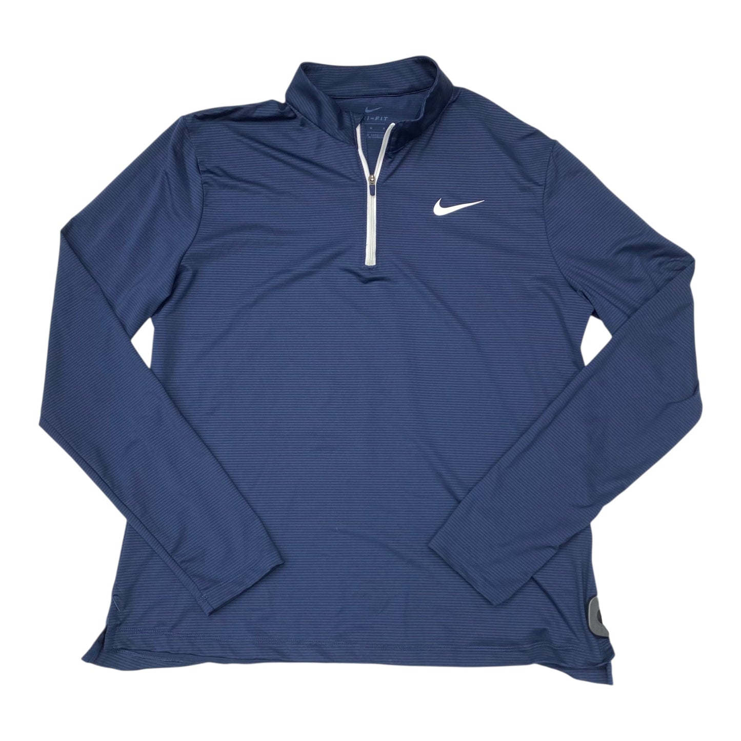 Athletic Top Ls Collar By Nike In Navy, Size:M