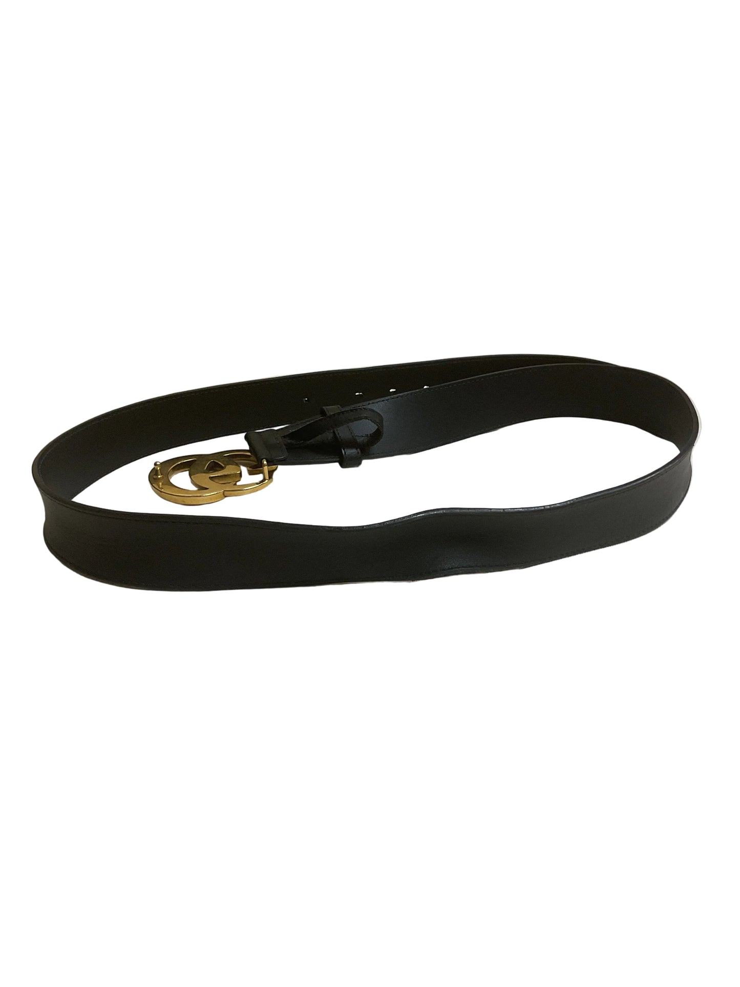 Belt Luxury Designer By Gucci In Black, Size: