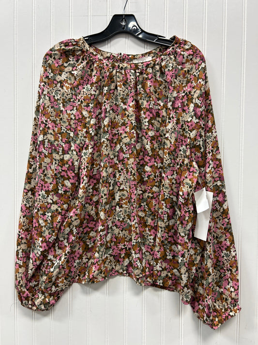 Top Ls By Loft In Floral Print, Size:Xl