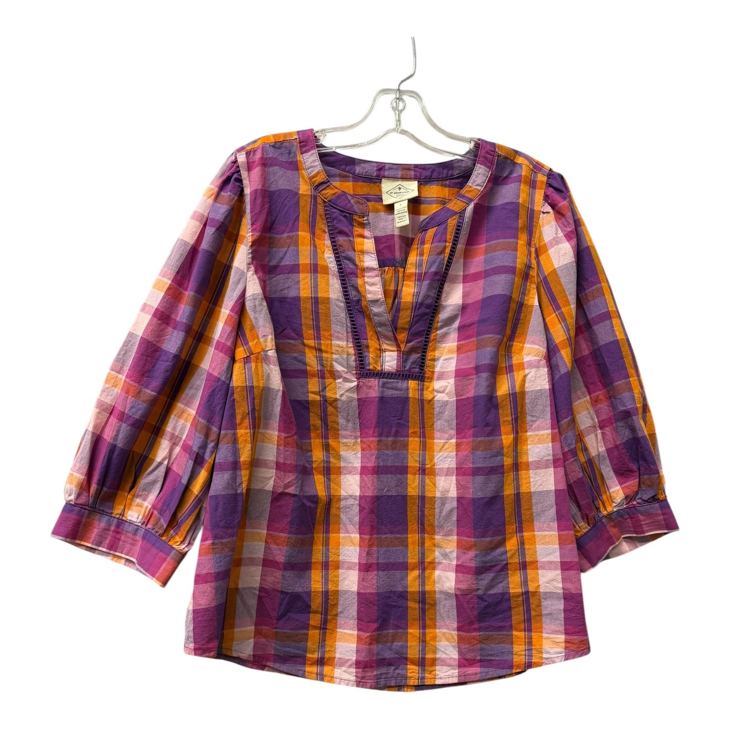 Top 3/4 Sleeve By St Johns Bay In Purple, Size:L