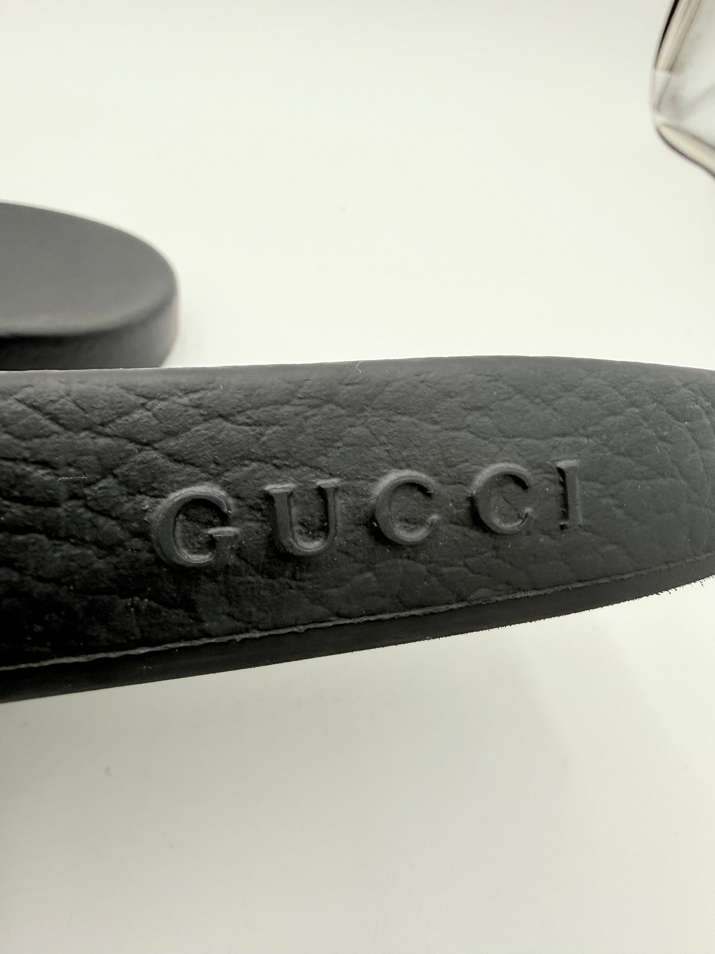 Sandals Luxury Designer By Gucci In Black, Size:8.5