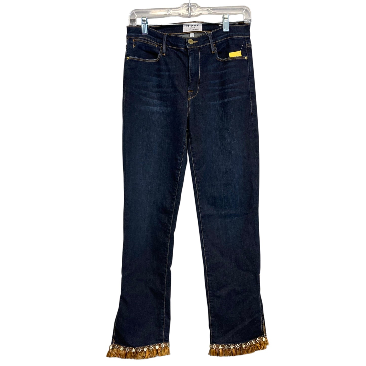 Jeans Cropped By Frame In Blue Denim, Size:4