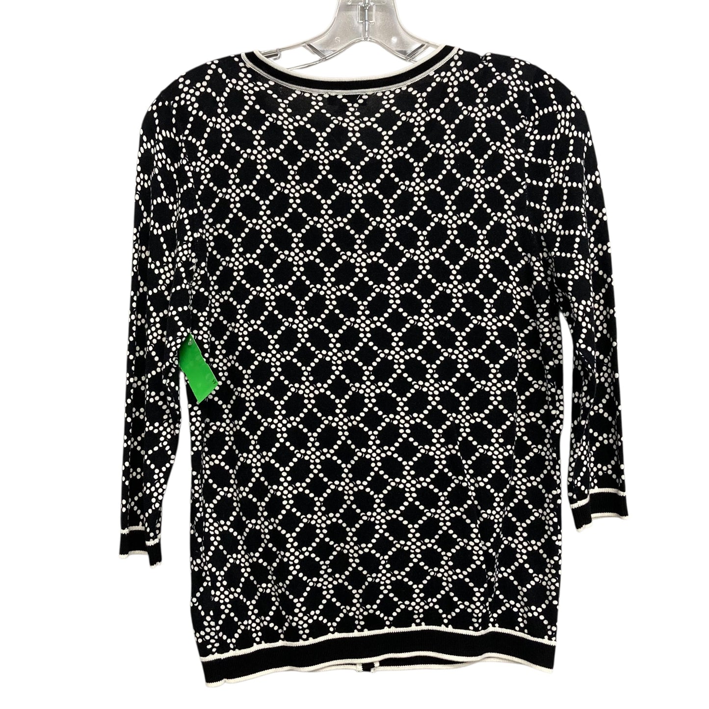 Sweater Cardigan By Talbots In Black & White, Size:Sp