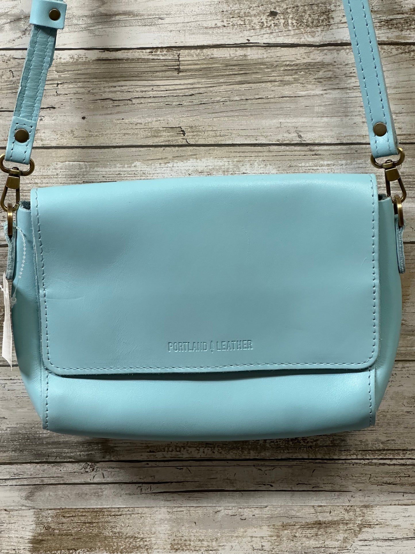 Crossbody Leather By Cma In Blue, Size:Medium