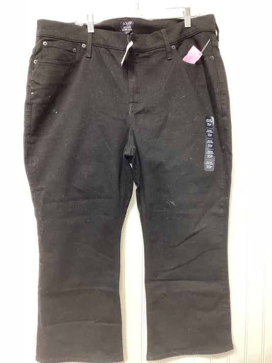 Jeans Boot Cut By J. Crew In Black Denim, Size:16