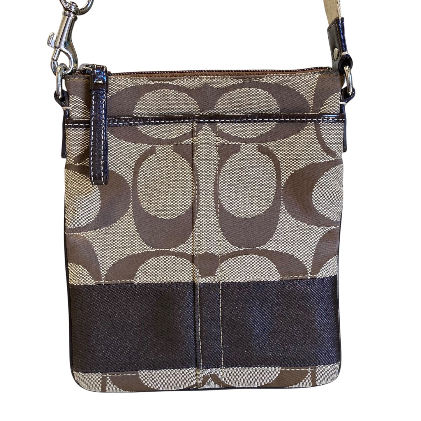 Crossbody Designer By Coach In Brown, Size:Small