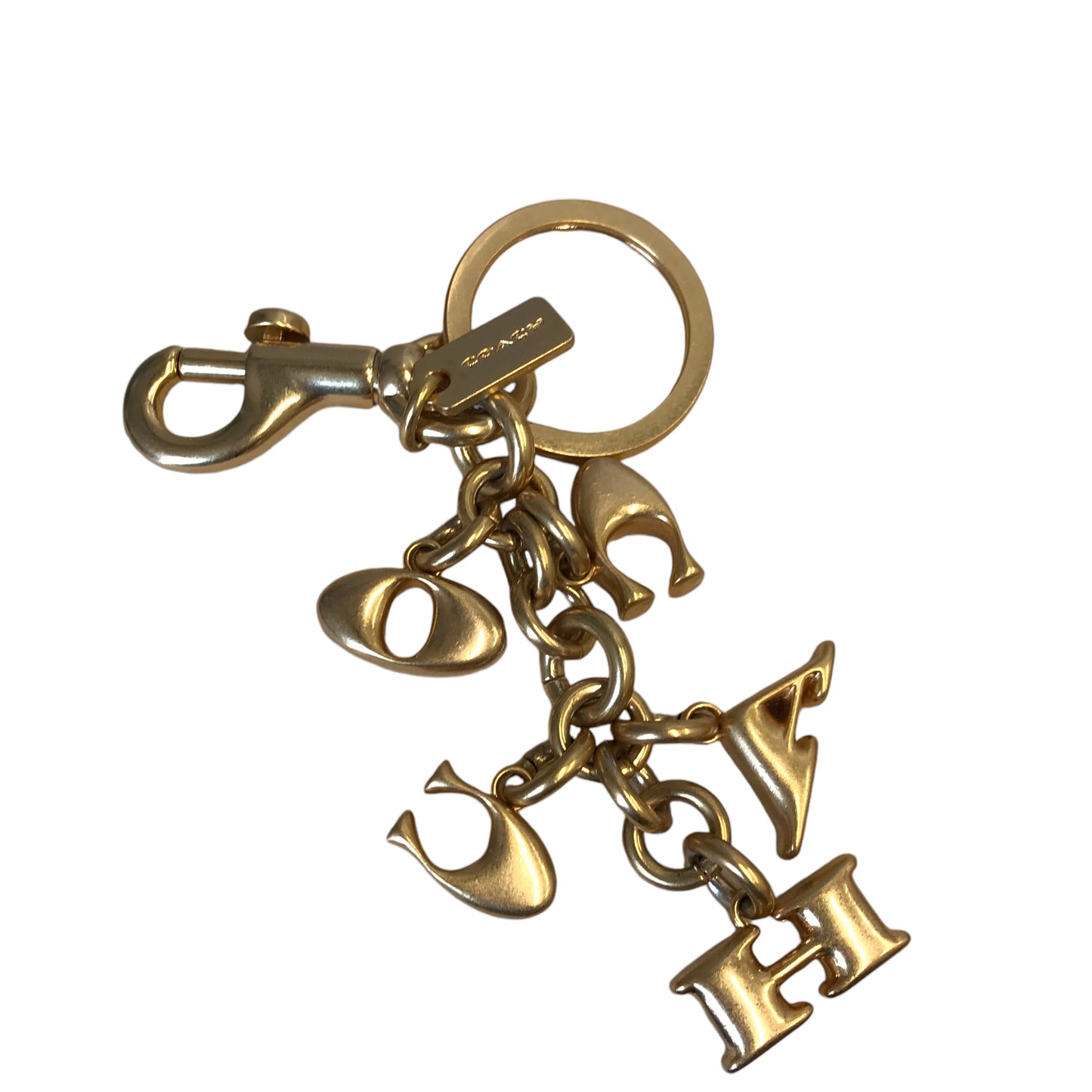 Key Chain Designer By Coach In Gold