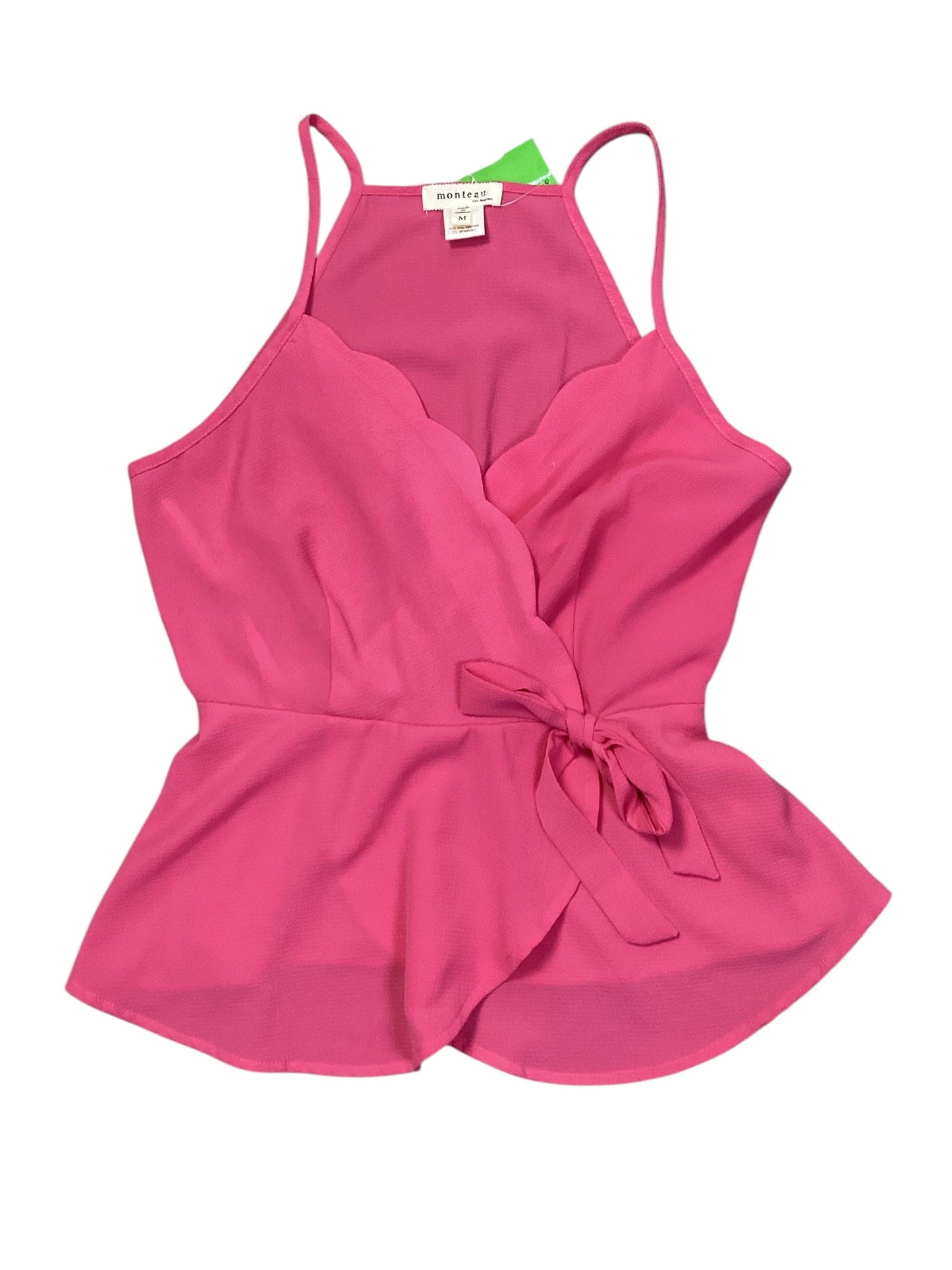 Blouse Sleeveless By Monteau In Pink, Size:M