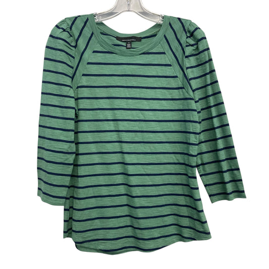 Top 3/4 Sleeve By White House Black Market In Blue & Green, Size:S