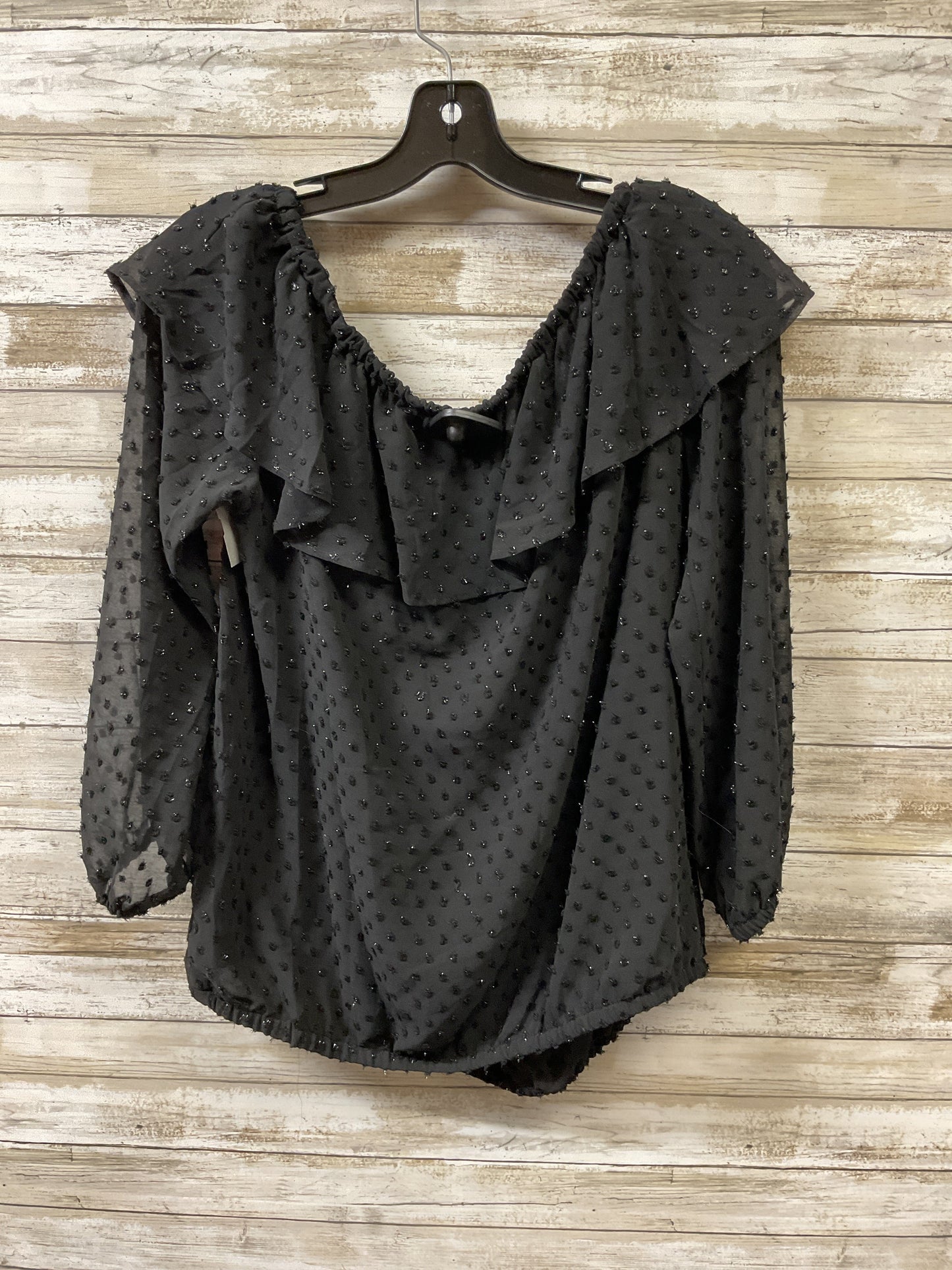 Top Ls By Michael By Michael Kors In Black, Size:L