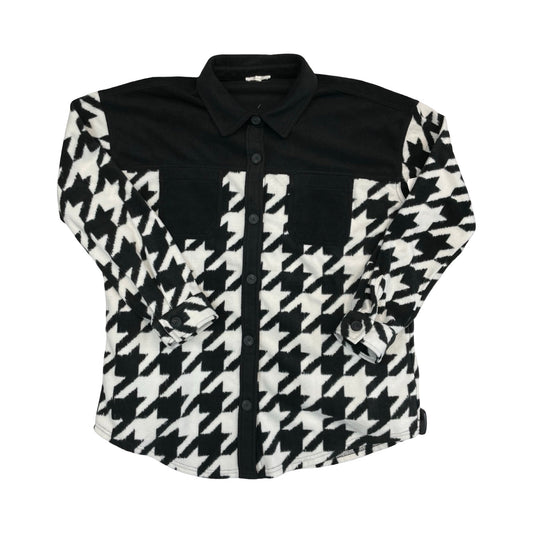 Jacket Fleece By Maurices In Black & White, Size:L