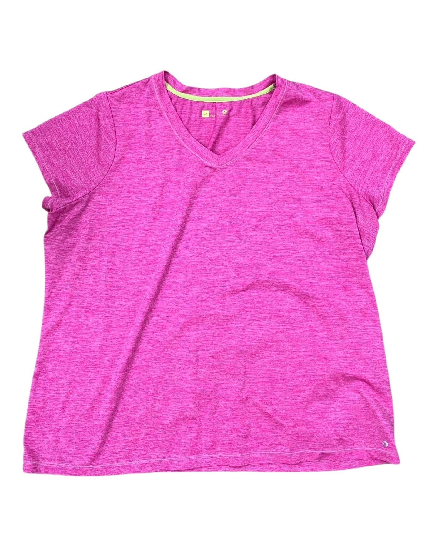 Athletic Top Ss By Xersion In Pink, Size:2X