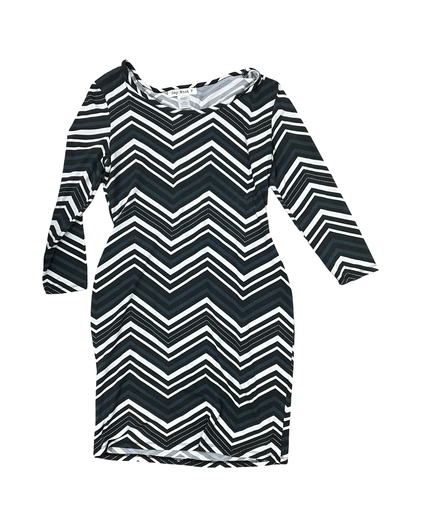 Dress Work By Say What In Black & Grey, Size:L