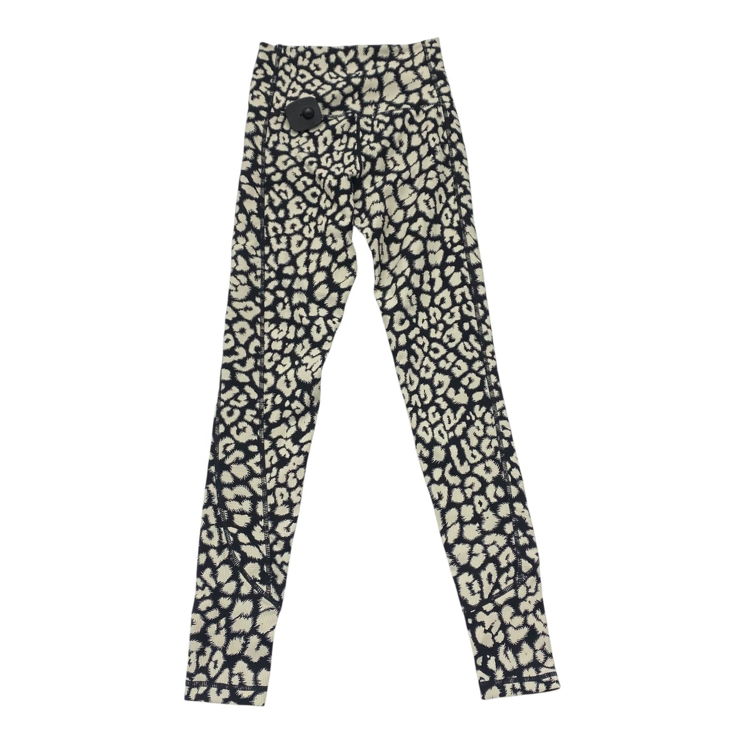 Athletic Leggings By Glydero In Black & Cream, Size:Xs