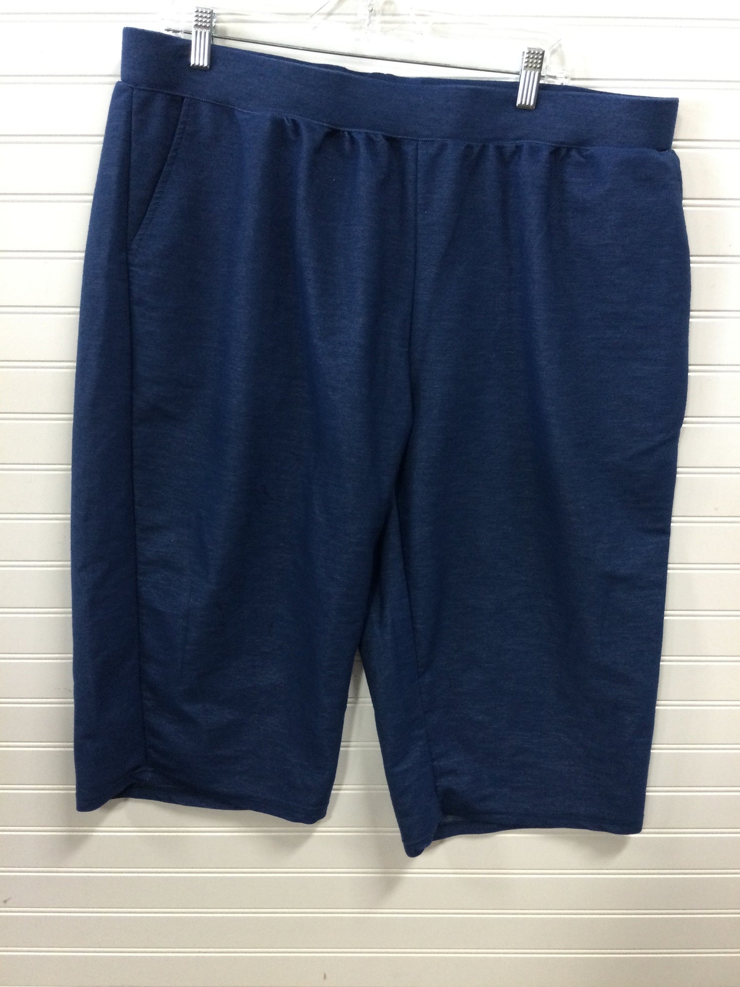 Capris By Cmc In Blue, Size:2X