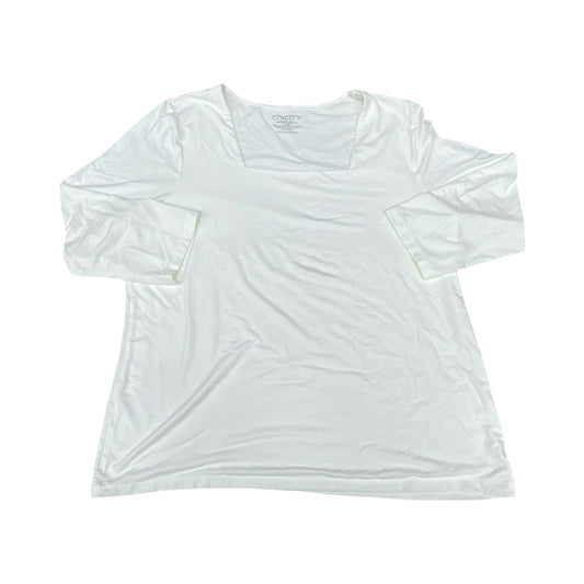 Top 3/4 Sleeve By Chicos In White, Size:Xl