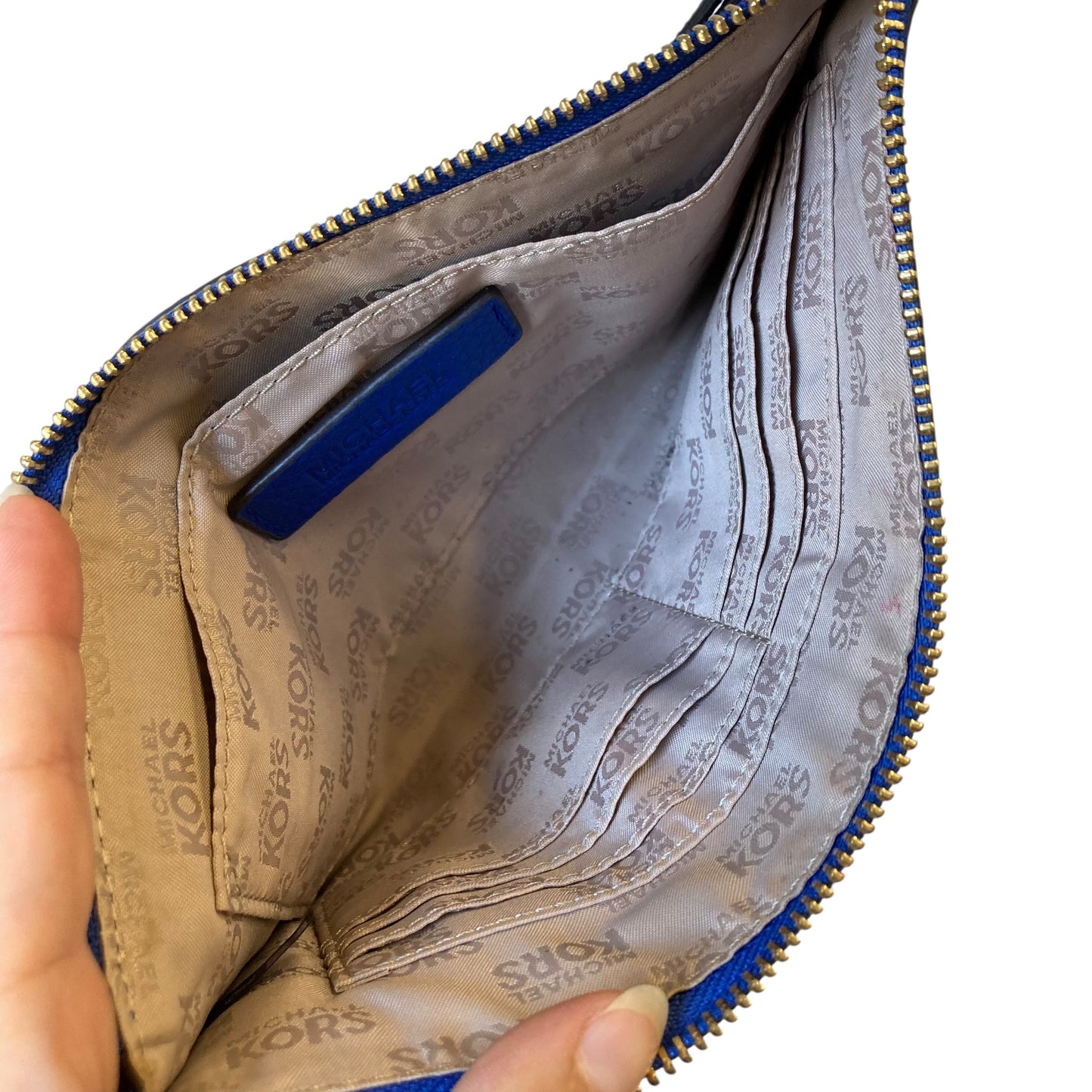 Wristlet Designer By Michael Kors In Blue, Size:Large