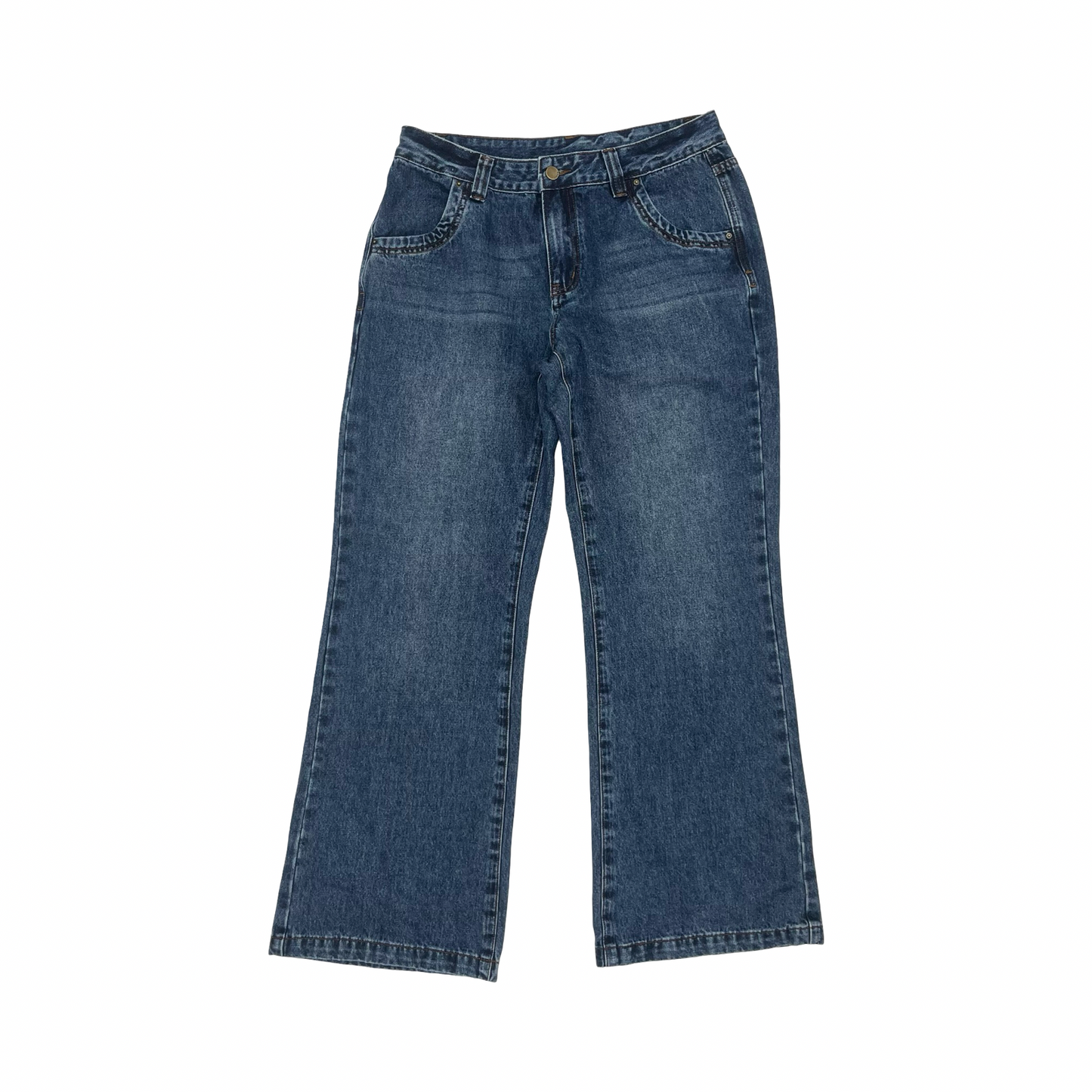 Jeans Wide Leg By Cider In Blue Denim, Size:L