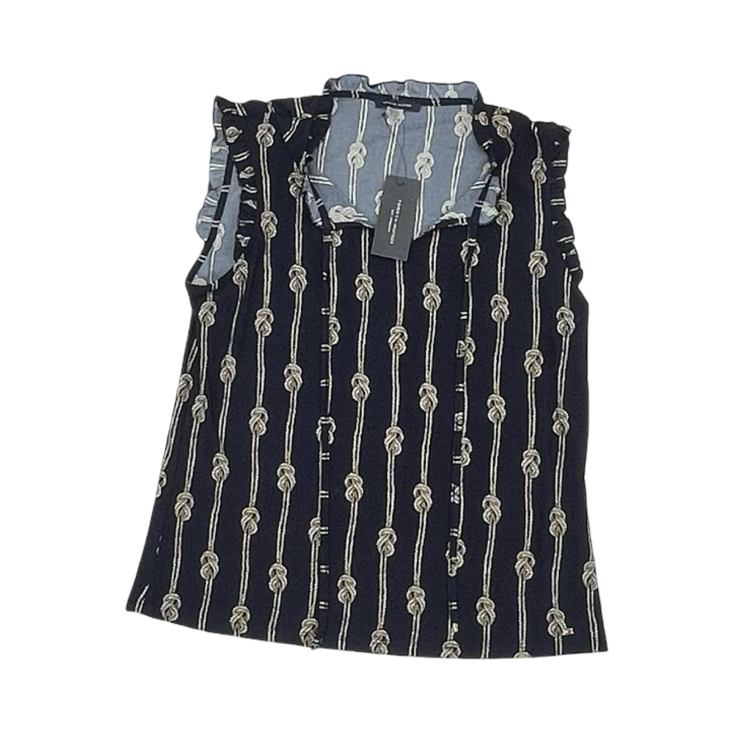 Blouse Sleeveless By Tommy Hilfiger In Blue, Size:M