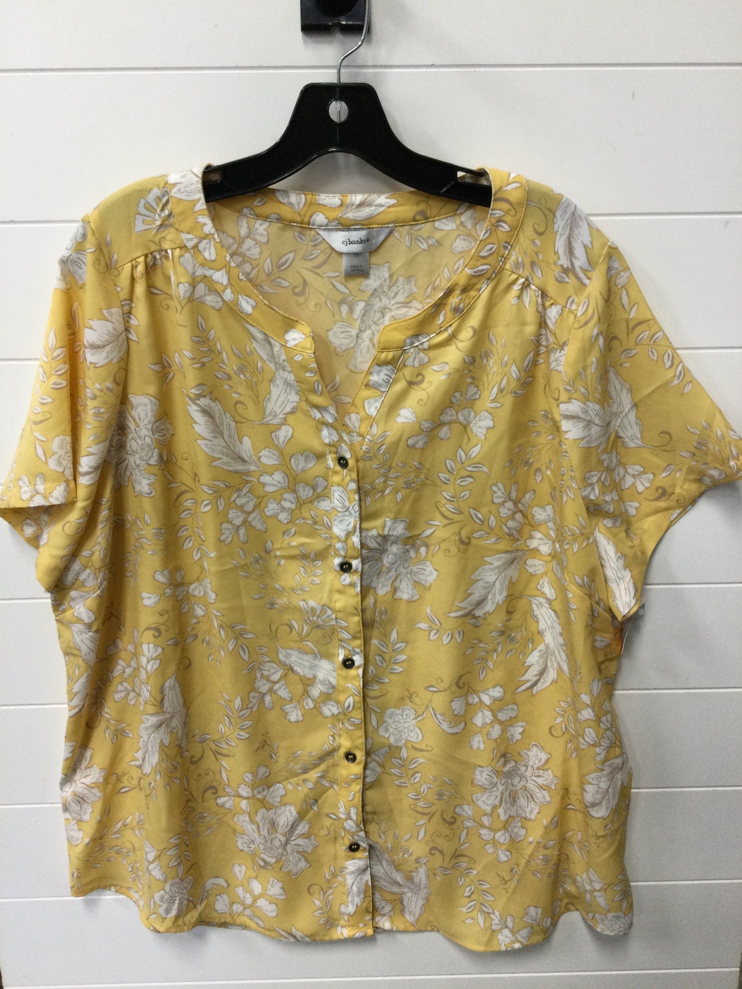 Top Ss By Cj Banks In Yellow, Size:1X
