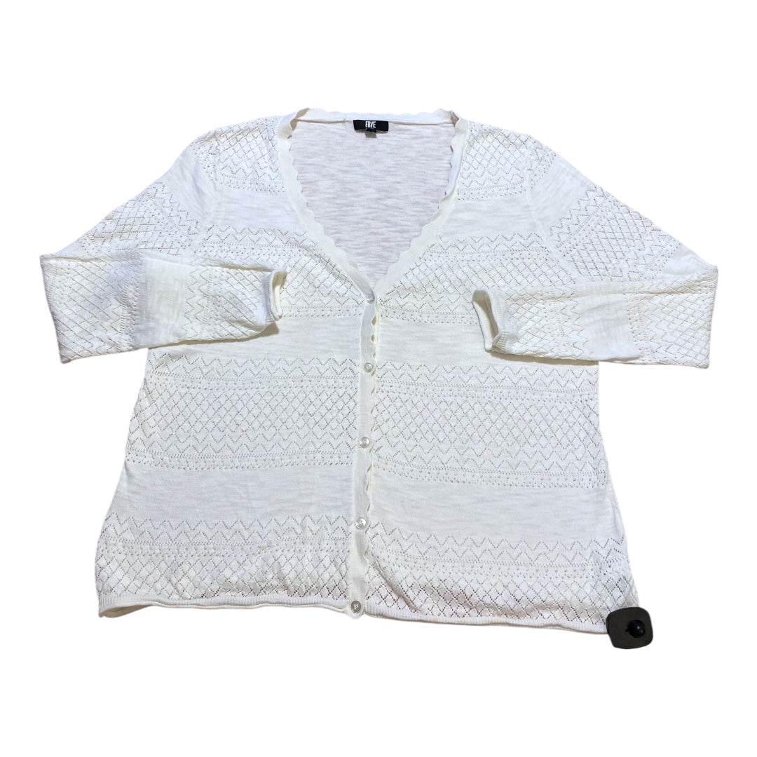 Sweater Cardigan Designer By Frye In Cream, Size:Xl