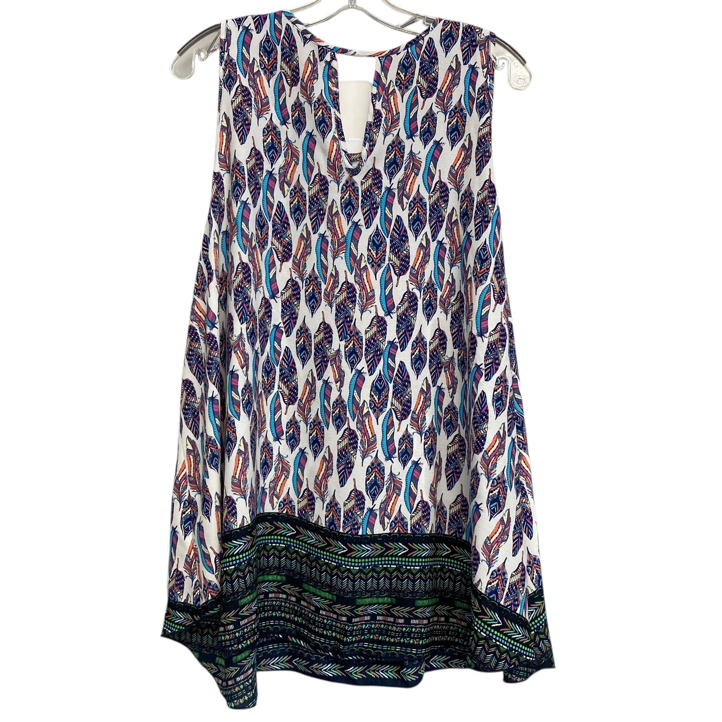 Top Sleeveless By Renee C In Multi, Size:1X