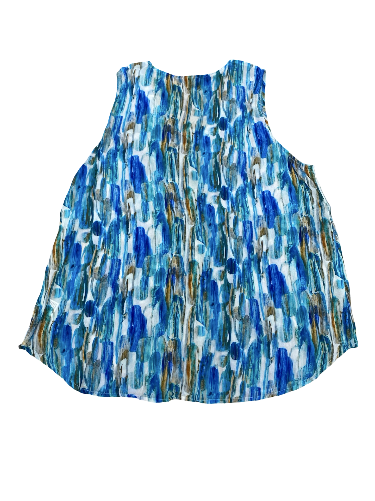 Top Sleeveless By Cmc In Blue & White, Size:L