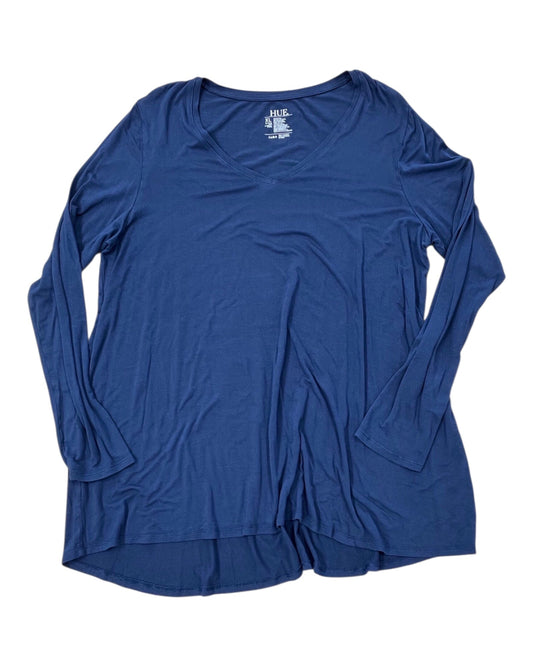 Top Ls Basic By Hue In Blue, Size:Xl