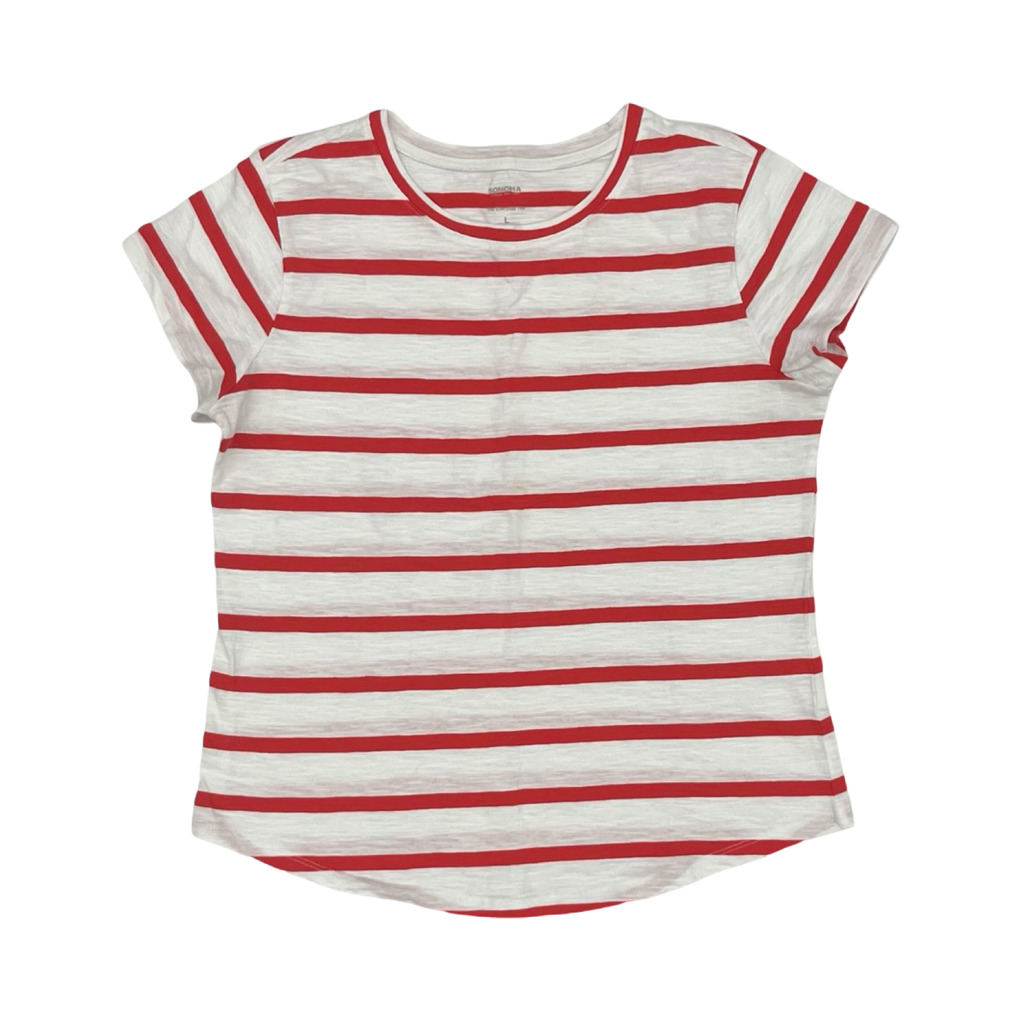 Top Ss By Sonoma In Orange & White, Size:L