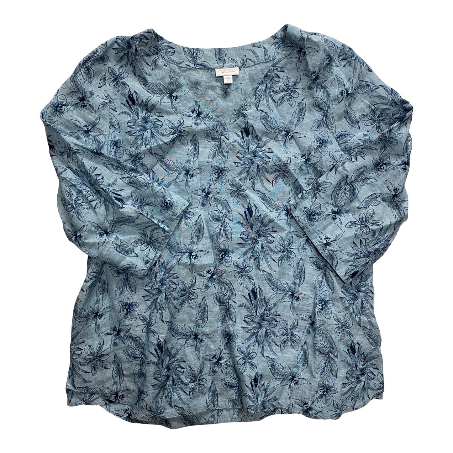 Top 3/4 Sleeve By J. Jill In Blue, Size:L