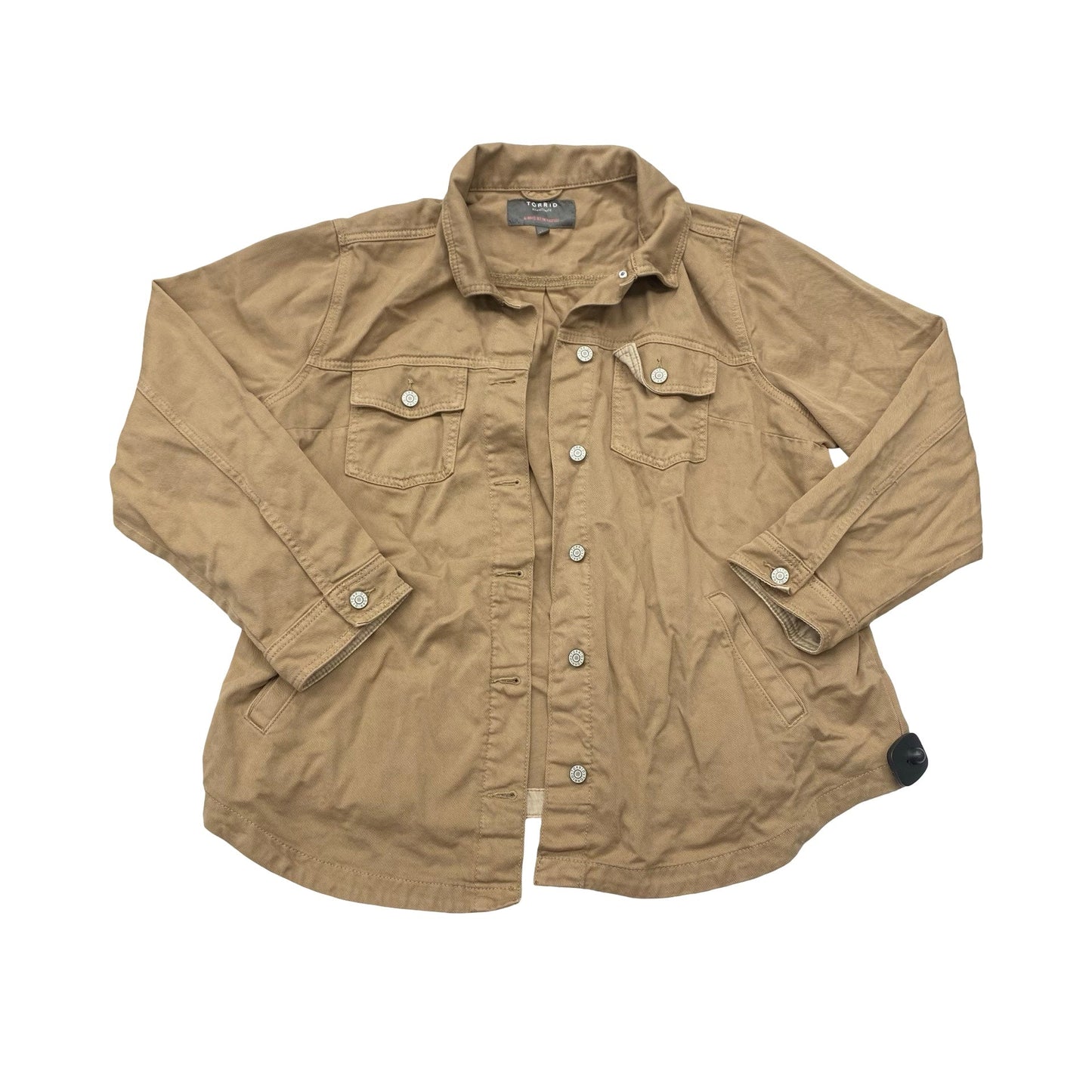 Jacket Denim By Torrid In Brown, Size:1X