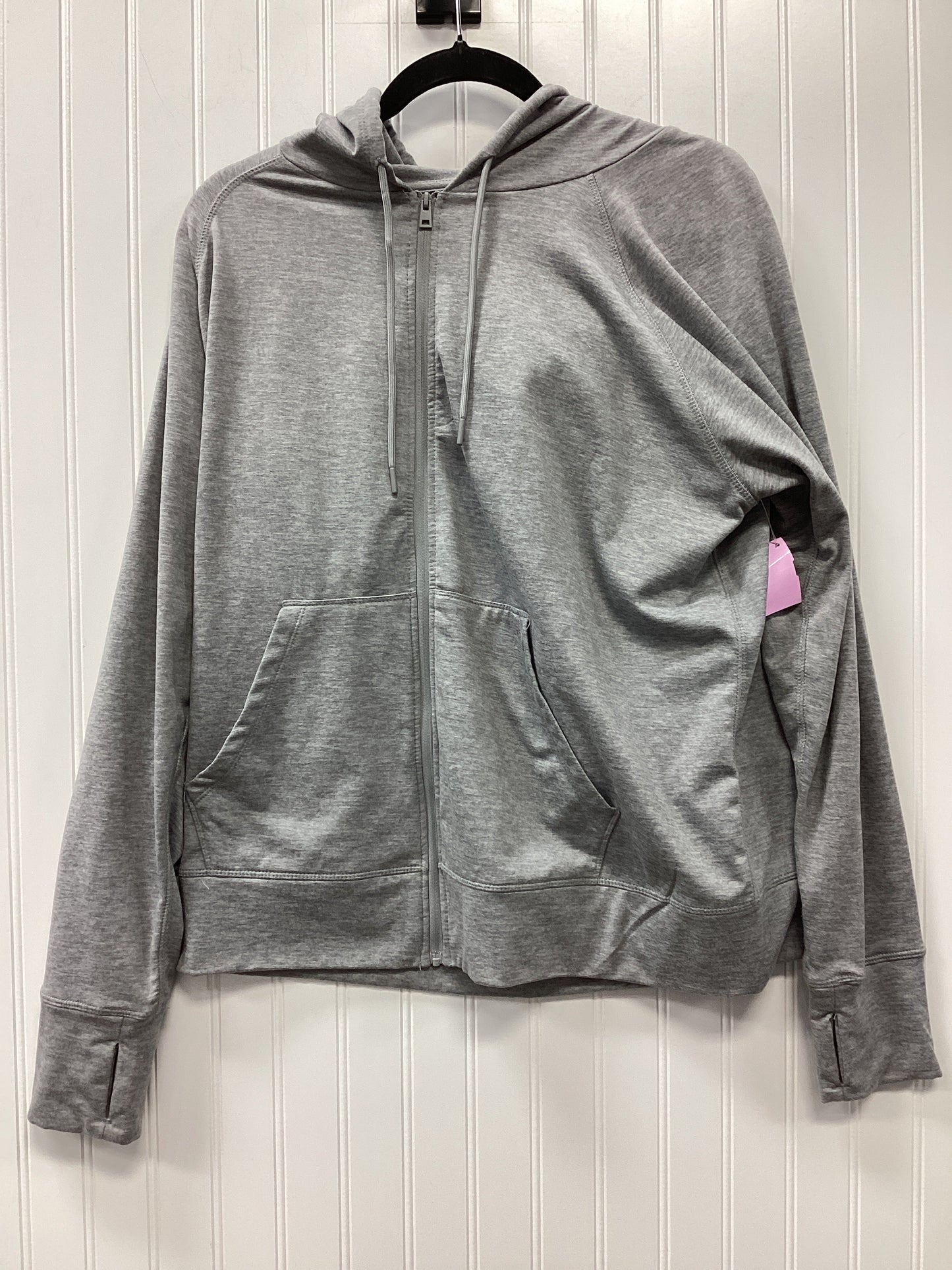 Athletic Jacket By Cmc In Grey, Size:1X