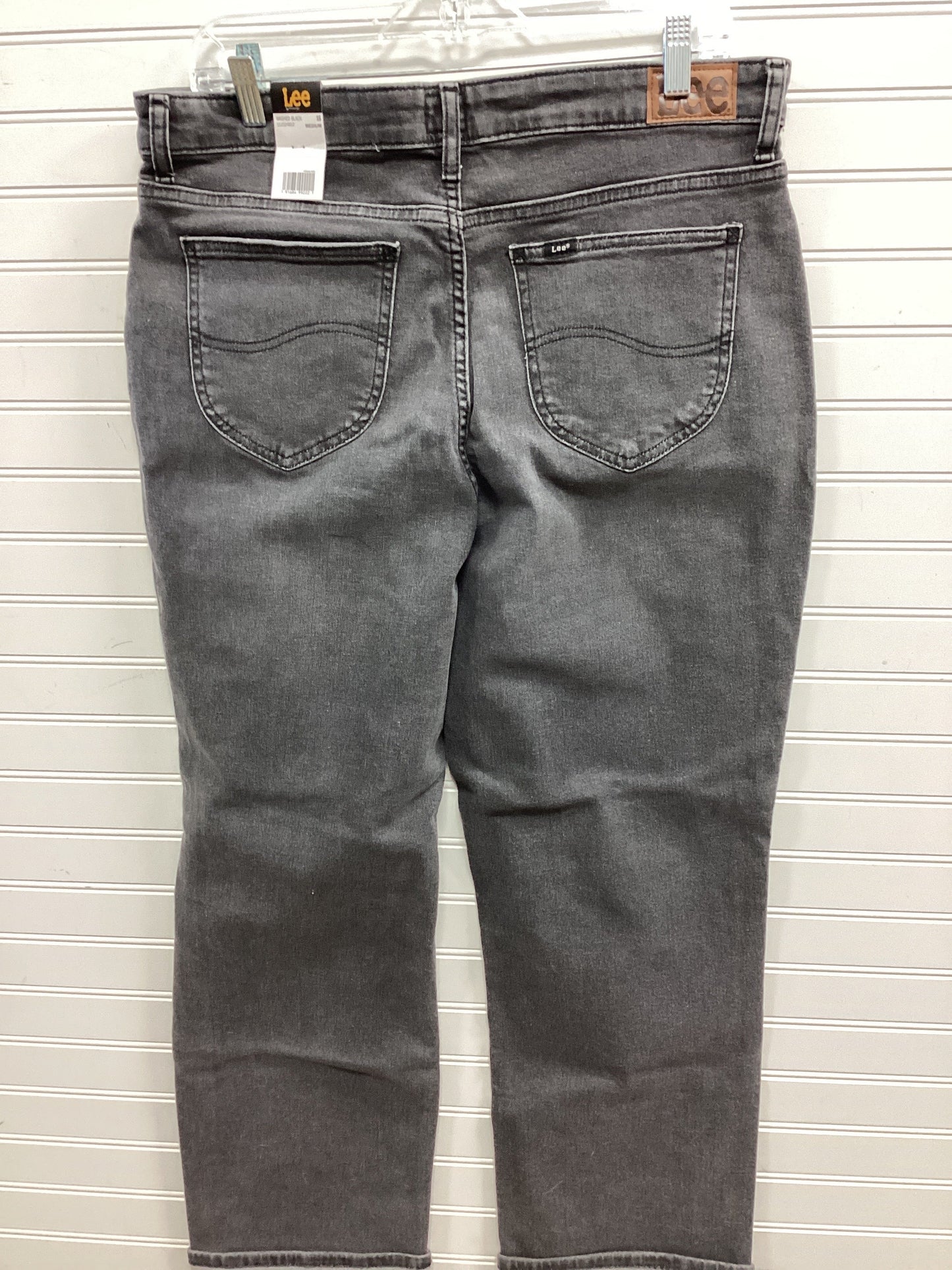 Jeans Straight By Lee In Black Denim, Size:16