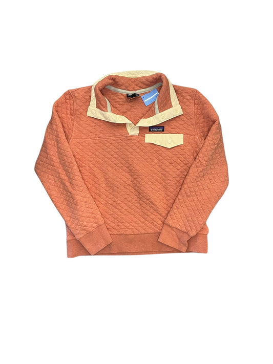 Athletic Sweatshirt Collar By Patagonia In Orange, Size:S