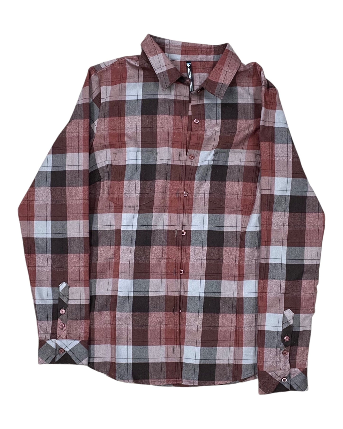 Blouse Ls By Kuhl In Brown & Red, Size:S