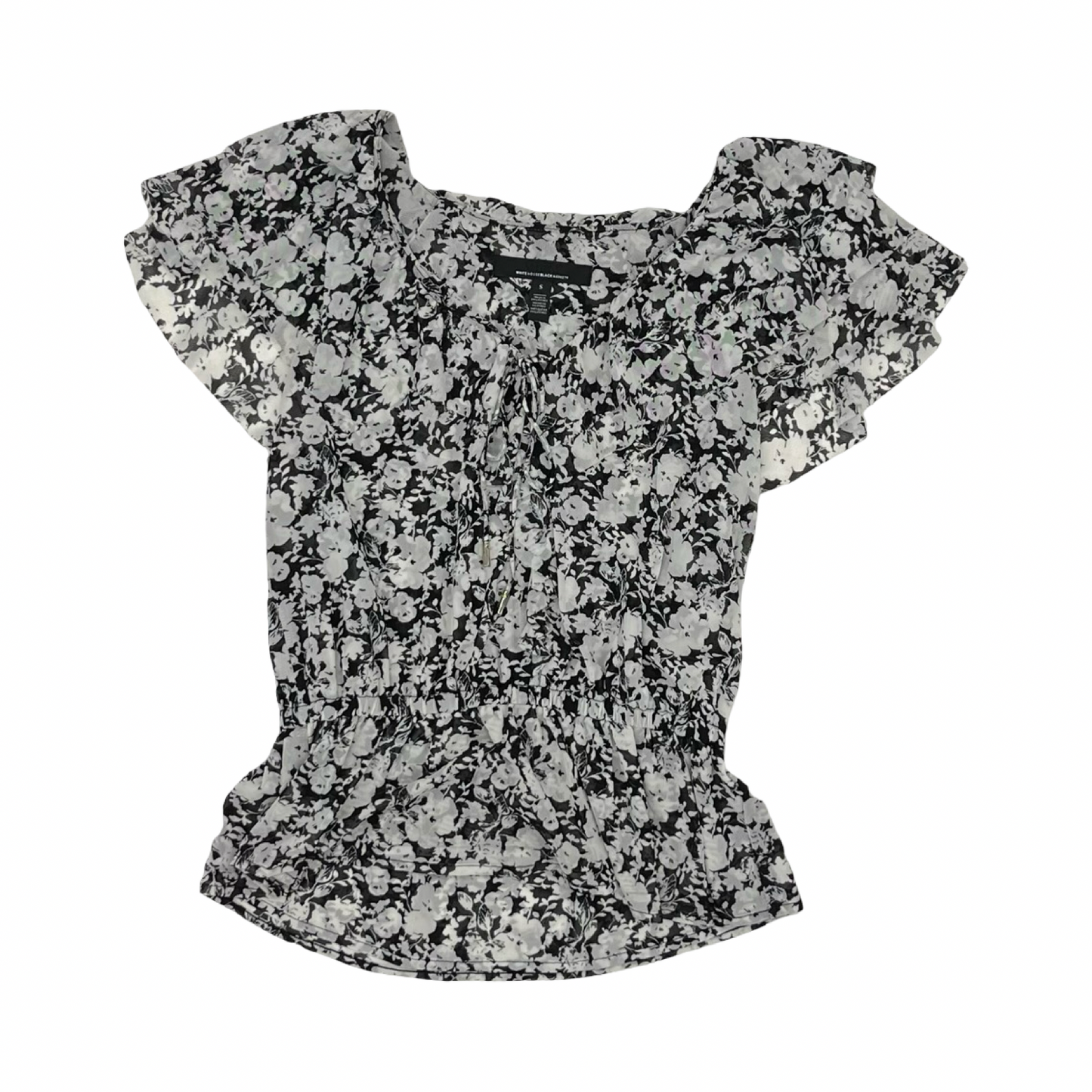Blouse Ss By White House Black Market In Black & White, Size:S