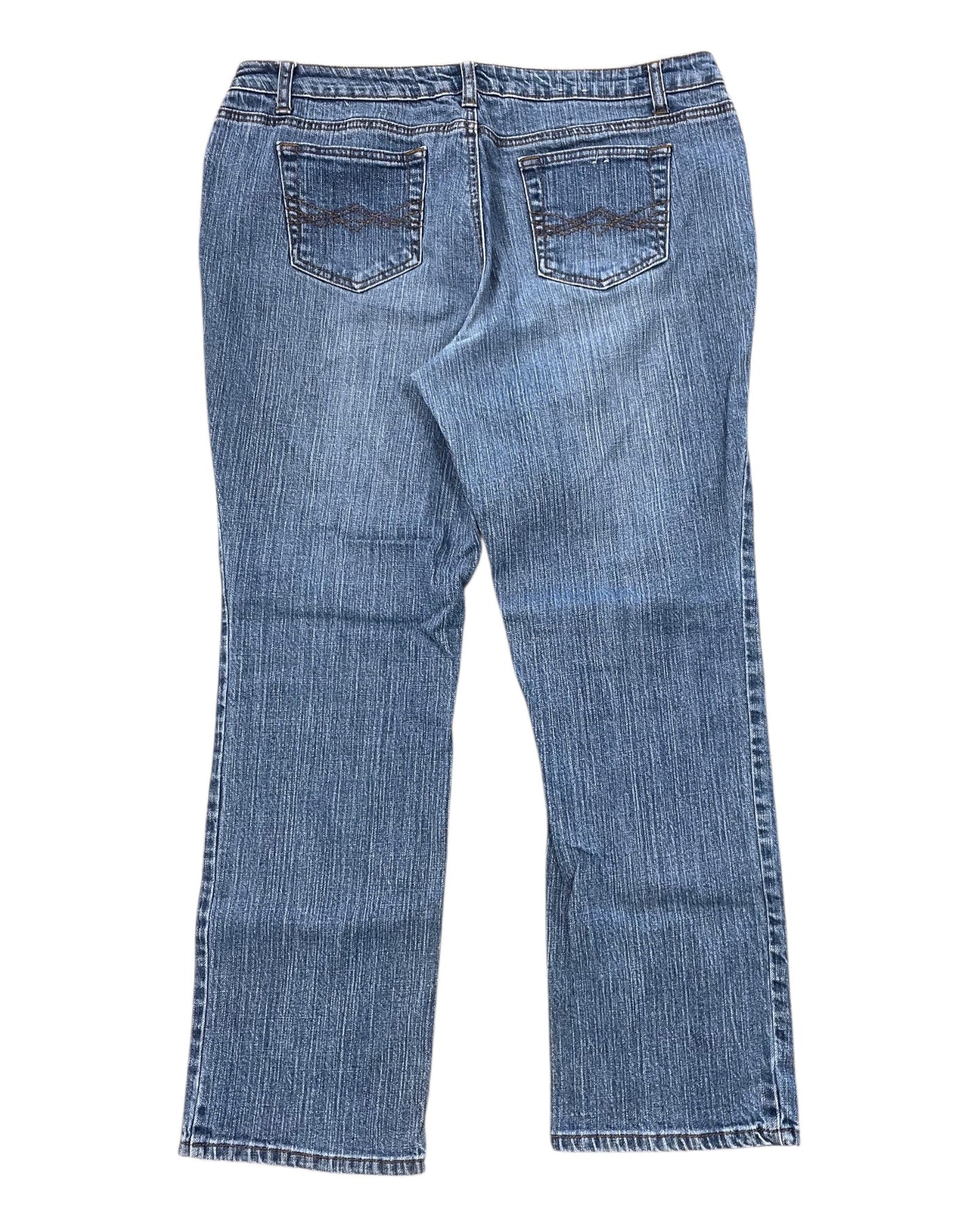 Jeans Boot Cut By St Johns Bay In Blue Denim, Size:14P