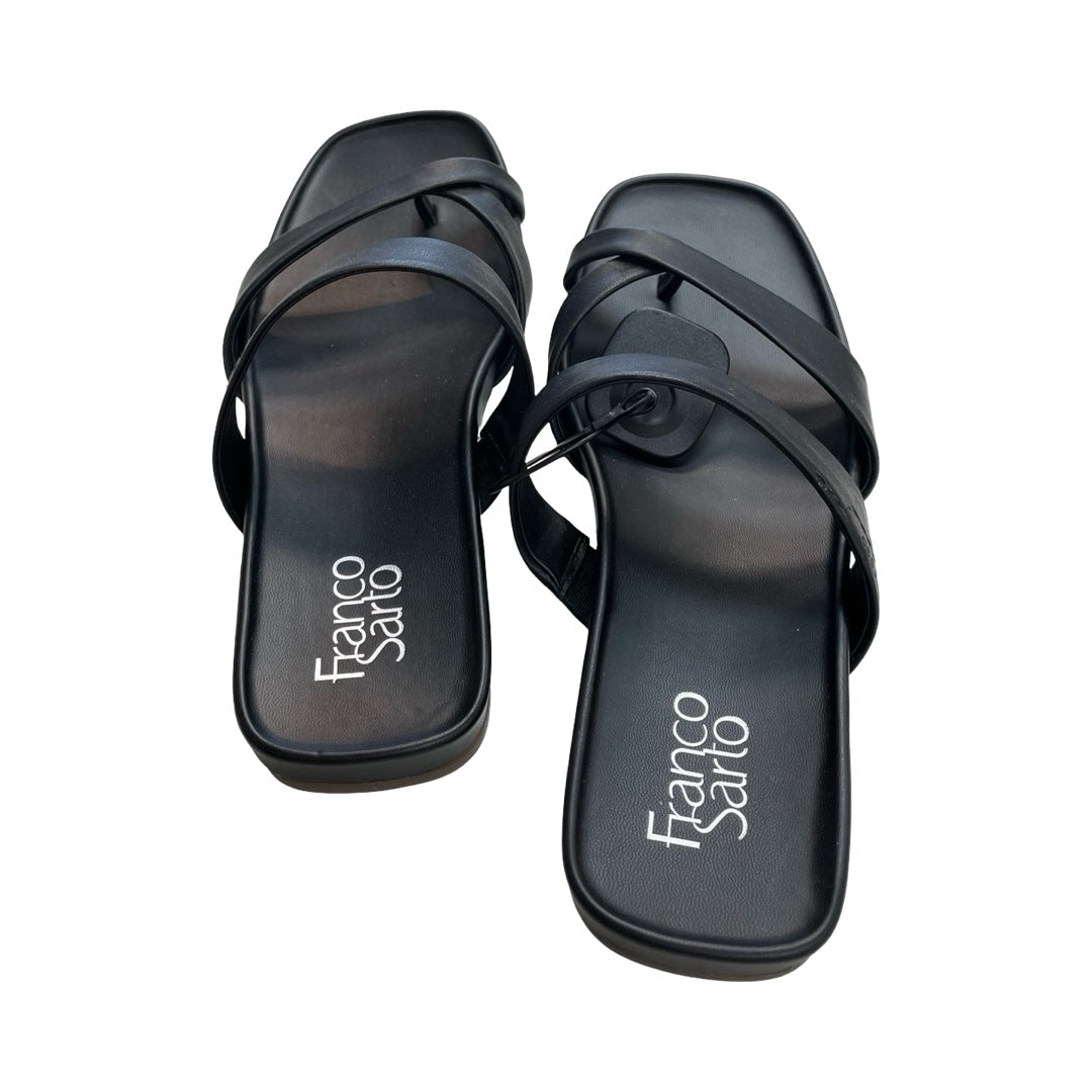 Sandals Flats By Franco Sarto In Black, Size:10
