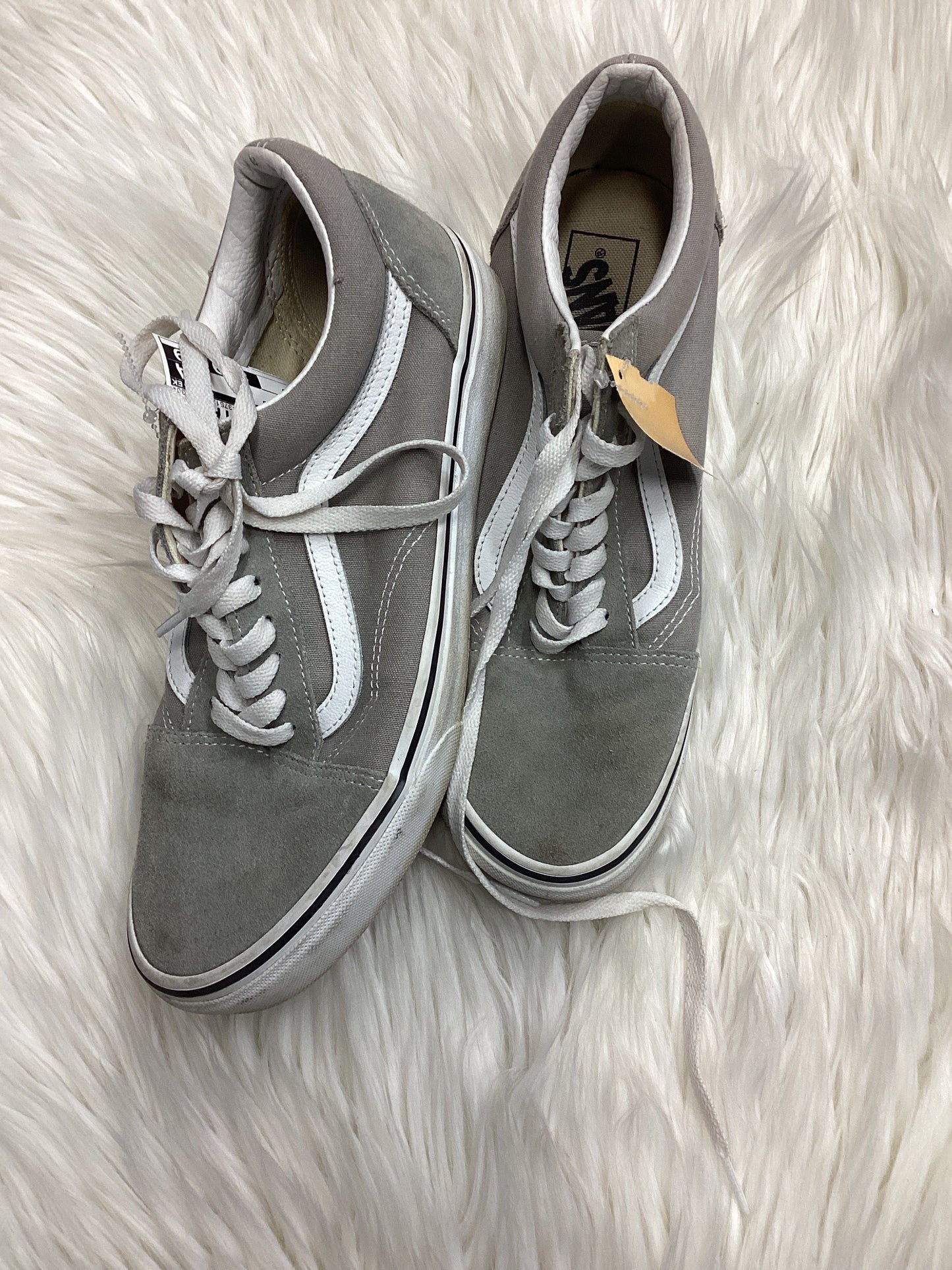 Shoes Flats By Vans In Grey, Size:10