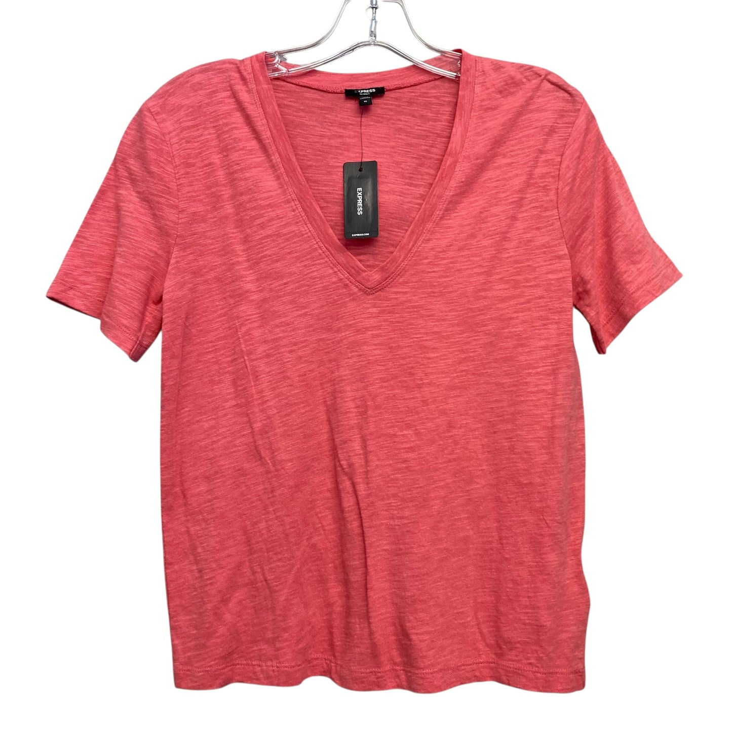 Top Ss Basic By Express In Coral, Size:Xs