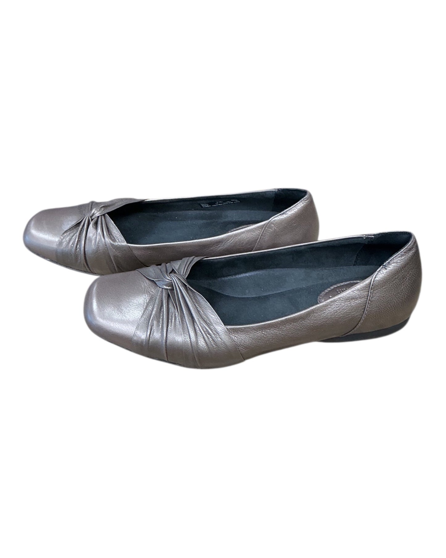 Shoes Flats By Clarks In Gold, Size:9.5