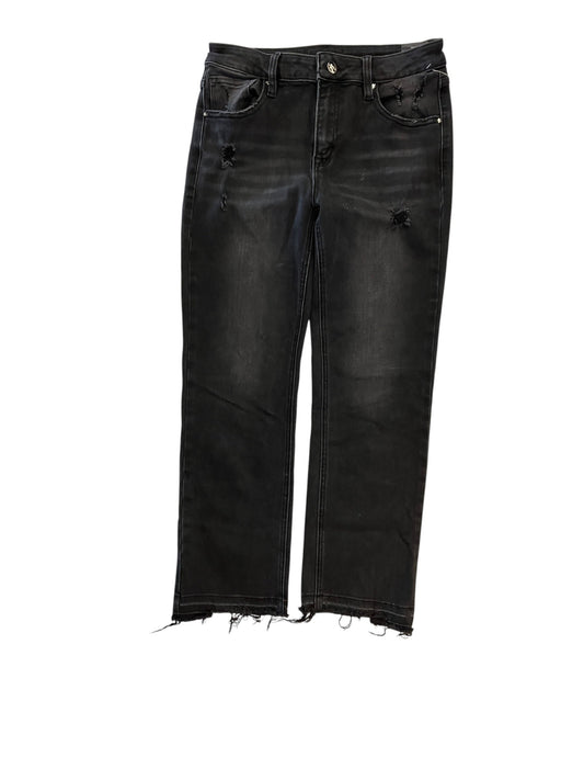 Jeans Boot Cut By Risen In Black Denim, Size:8