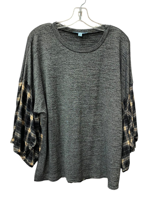 Top Ls By She + Sky In Grey, Size:S